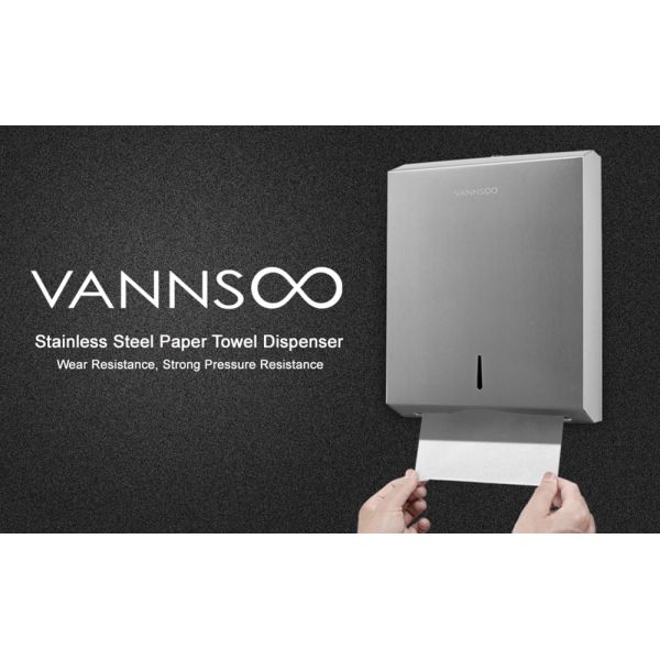 Brushed 304 Stainless Steel Toilet Paper Holder Paper Towel Dispenser Surface Mounted Bathroom Accessories