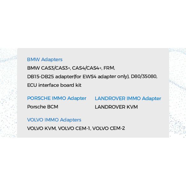 XHORSE MINI PROG adapters