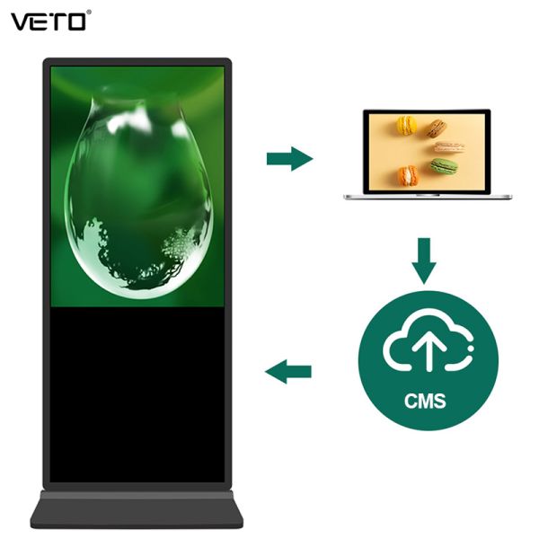 Vertical Floor Stand Digital Signage 55inch Indoor Multi Touch LCD Screen
