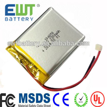 Li-polymer Rechargeable Battery 104050 Li Polymer Battery 3.7v