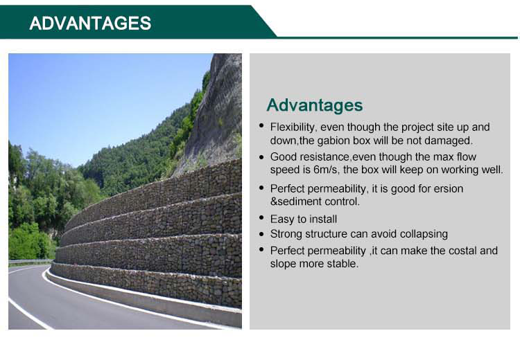 Pvc Coated Hexagonal Woven Wire Mesh For Rockfall Protection