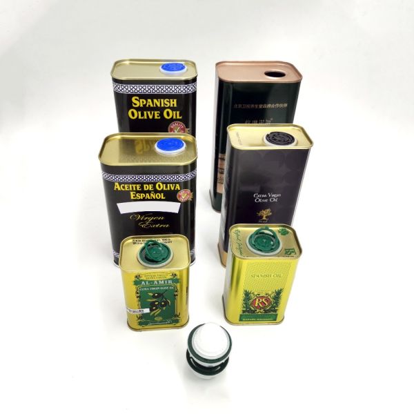 DADI Rectangular Square Packaging 2L Tinplate Metal Soybean Food Oil Can with Carry Handle
