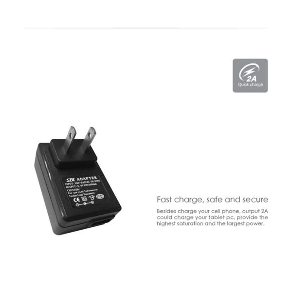 SDL Power Adapter USB Charger Wall Plug for Mobile Tablet B07
