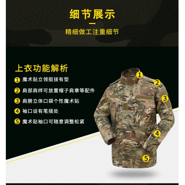 Customizable Men's Sporty 3D Camouflage Polyester/Cotton Seamless Fusing Quick Dry Workwear Jackets Outdoor Sets Knitted Weaving