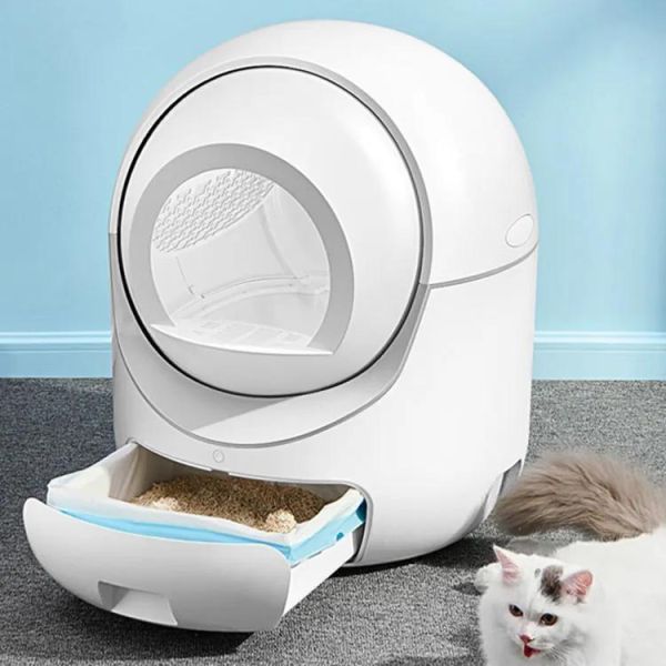 Pet Smart Fully Automatic Extra Large Cleaning Odor Removal Cat Litter Box Anti-Splash Cat Litter Tray