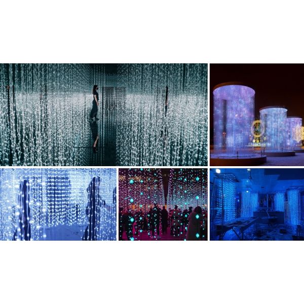 Mini Bean 3D LED Pixel Light Strings For Outdoor Party Holiday Festive Lighting