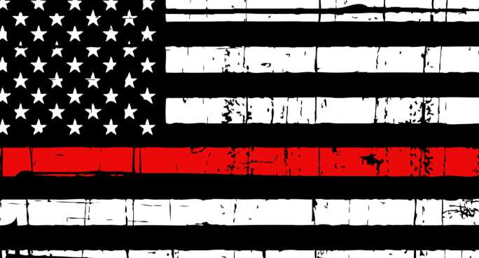 Lightweight Design Thin Red Line Flag Bright Vivid Fade Proof