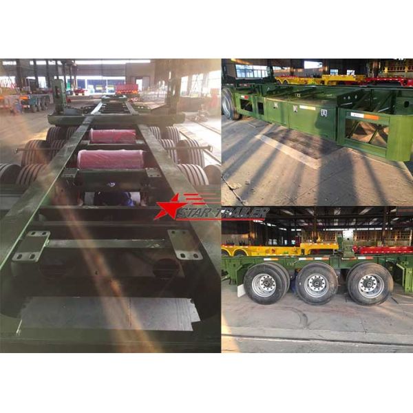 3 Axles Container Skeletal Trailers 40ft Skeletal Chassis Use Transport
