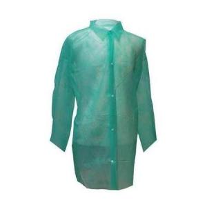 Wholesale Vsitor Waterproof Disposable Lab Coats Elastic / Knit Cuff 30-70gsm Weight from china suppliers