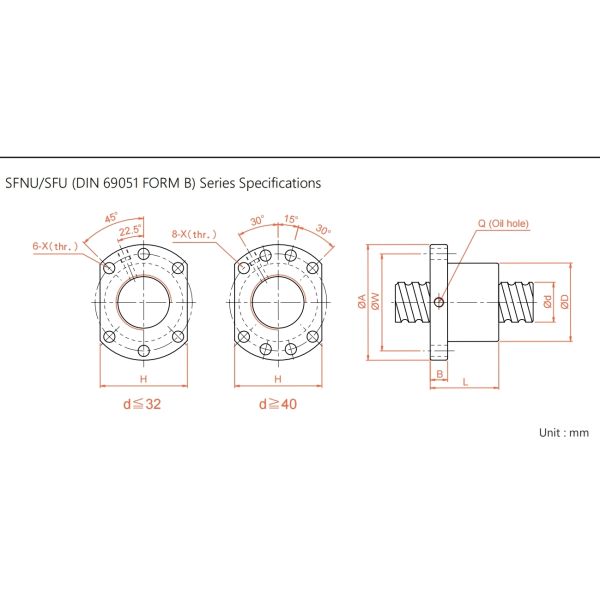 High Rigidity Ball Screw Rod TBI 4005 40mm Diameter High Precision Lead Screw Assembly