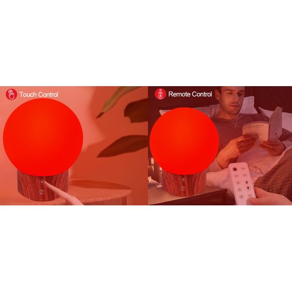 630nm Red Light Therapy Lamp with Adjustable Color Temperature and Timer Function for Comfortable Sleep