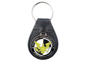 Wholesale Promotional Gift Eagle Leather Keychain, Personalized Leather Keychains with Nickel Plating from china suppliers