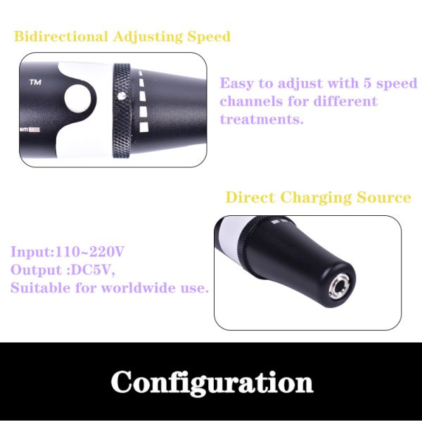 Black Permanent Makeup Machine Kit Dr. Pen Ultima A7 Derma Rechargeable Replacement Needles Cartridges