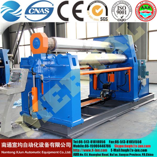 HOT!MCLW12CNC-3x1000 Rectangular and shaped special CNC four rollers plate rolling machine