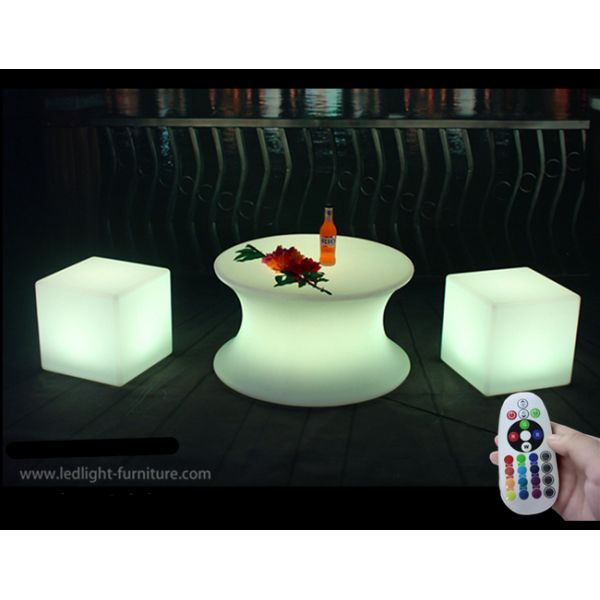 RGB Colors Changing Light Up Coffee Table With Interchangeable And Remote Control