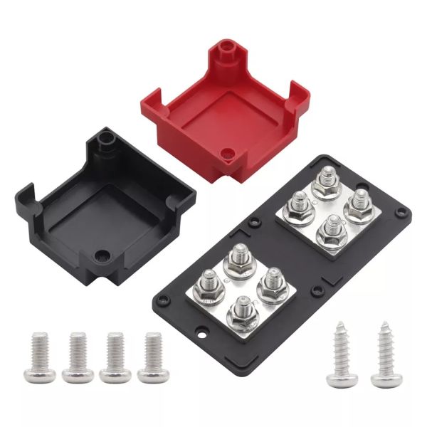 Heavy Duty Module 8x3/8" M10 Stud Terminal Battery Distribution Block BusBar Box Car Audio Power Distribution Block