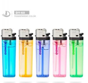 Wholesale Plastic Model NO. DY-60 Transparent Color Cigarette Flint Gas Lighter with Consumption from china suppliers