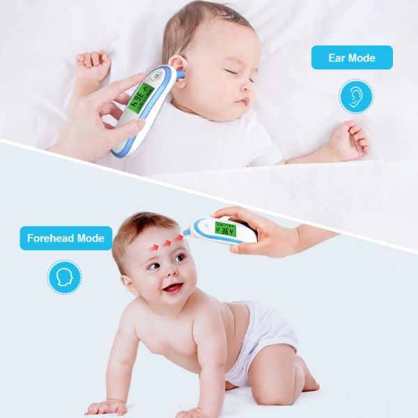 ℃/°F Switchable Forehead Thermometer with Memory Function and LCD Backlit Display