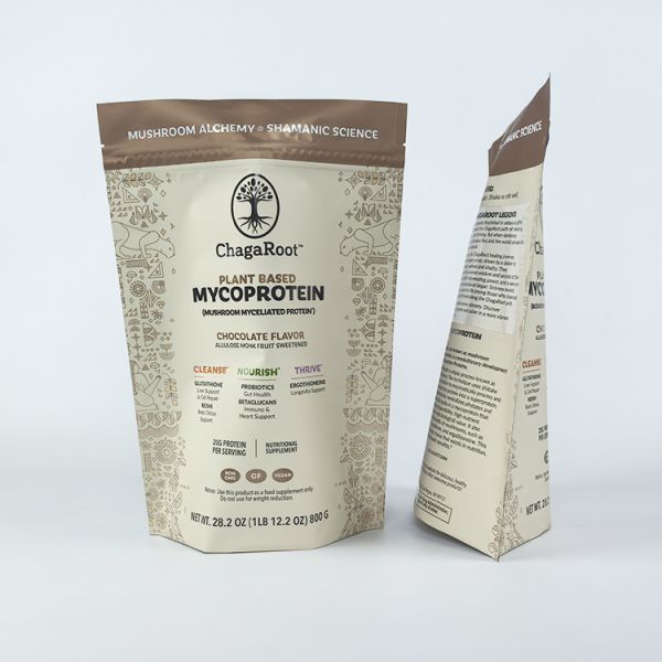 Custom 100pcs Resealable PE Stand up Pouch with Window Zipper Digital Printing Baby Food Plantain Chips Packaging Bag