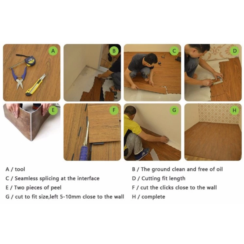 Modern Design Wood and Marble Pattern SPC Flooring Tiles Easy-to-Clean Click System