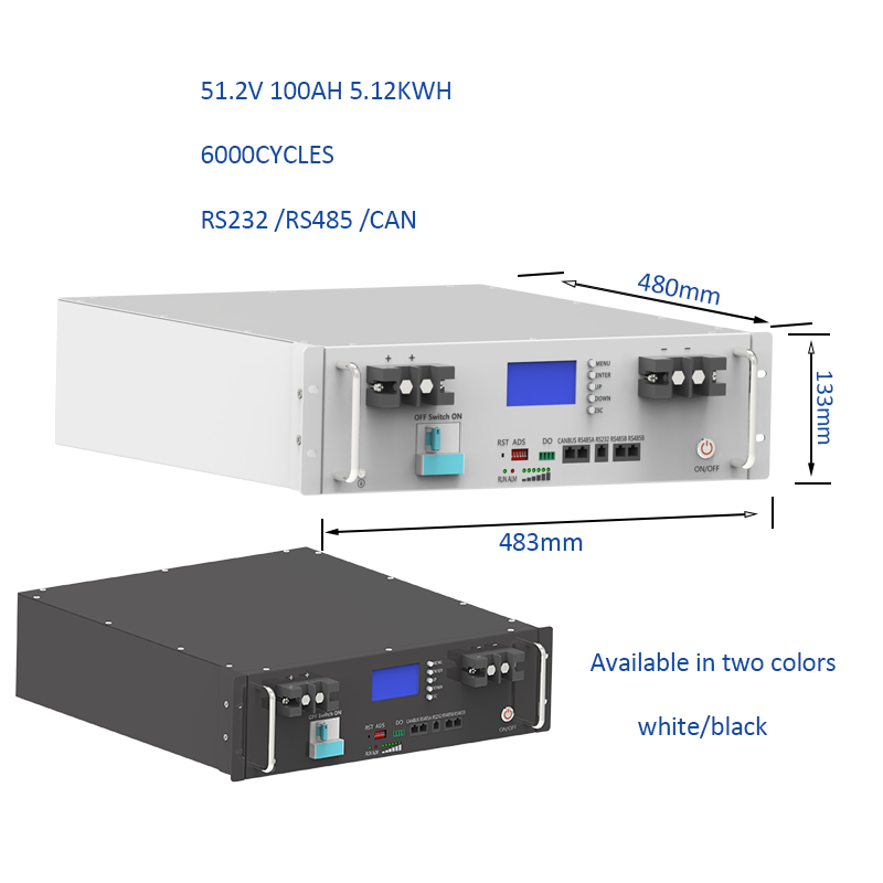 "Battery Energy 51.2V 100Ah Lithium Ion Stackable Rack Storage Solar System 8500 Cycle Life Home Energy Solutions"