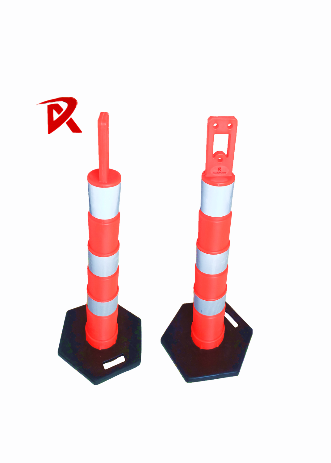 Warning Spring Post 1070mm Orange Flexible Traffic Bollard Reflective Road 6.8kg Delineator Post for road construction diviner