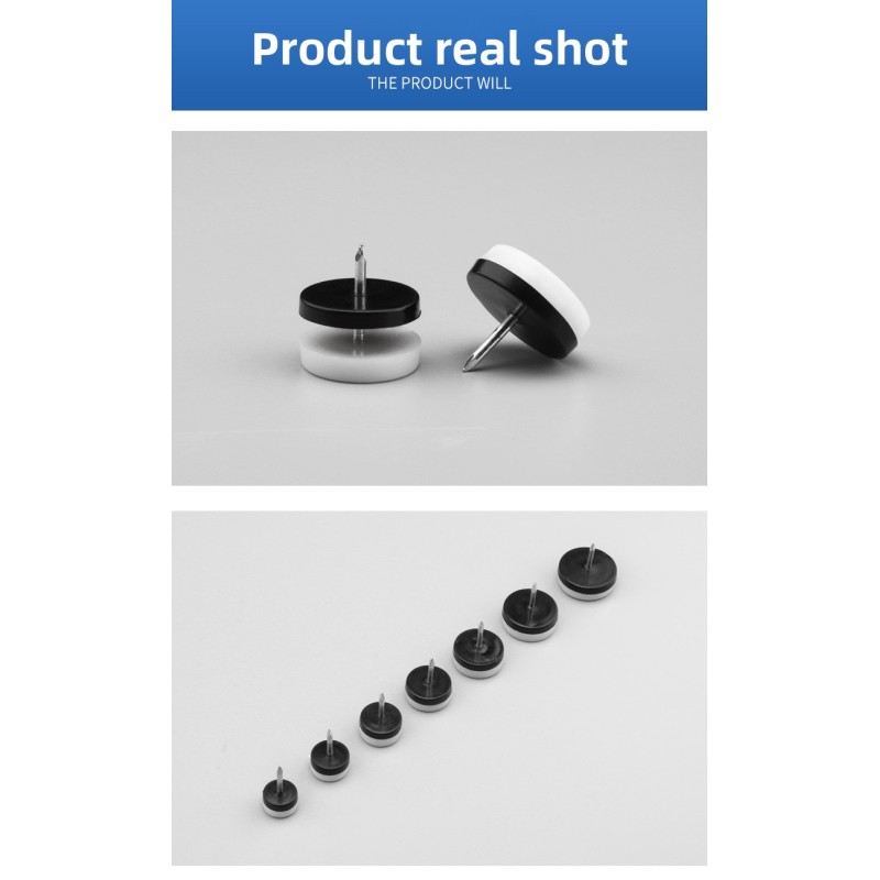 Polyurethane Foot Nails Pads Moisture-Proof Heightening Thickened Double-Layer Black White Sofa Cabinet Table Chair Xiongfeng
