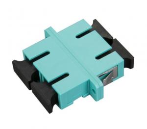 Wholesale Fiber Optic Network Adapter Aqua SC MM OM3 DX Welding Metal With Flange from china suppliers