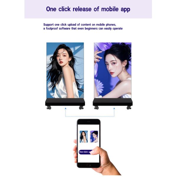 Indoor LED Poster Display Screen P2.5 1920x640mm Front Service