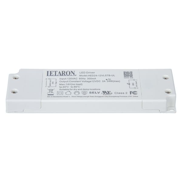 UL Certified 24W Slim LED Driver Humid Environment Supported for Bathroom Mirror