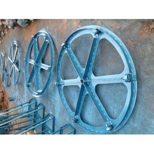Wholesale Heavy Duty Upright Payout Turntable Cable Reel Stands With 500mm Cable Drum Support from china suppliers