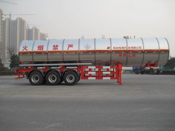 Quality Gas Tanker Semi Trailer 39500L Capacity For Transport Propylene Oxide Liquiefied Property for sale