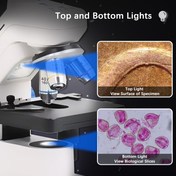 OPTO-EDU A33.5130 7'' LCD Microscope 8MP Camera 1080p Video HDMI/WiFi/USB Portable Design