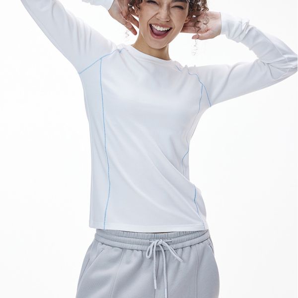 Modal Cotton Blend Long Sleeve Top, Soft Stretch Casual Basic Tee | OEM & ODM Supported, Custom Logo, Fabric & Color Available