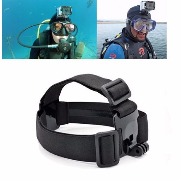 Action Camera Black Elastic Head Strap Mount For GoPro Hero 4 3 2 3+ 4 Session SJCAM SJ4000 SJ5000 Xiaoyi 4K