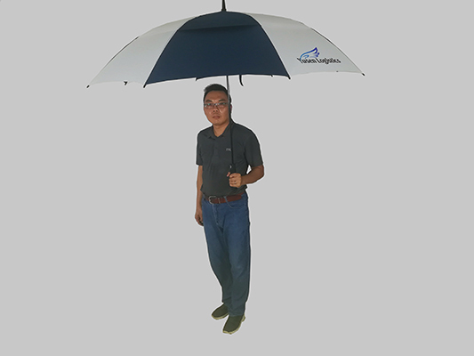 68" Large Double Canopy Umbrella Advertising Hurricane Proof Umbrella Mesh Inside