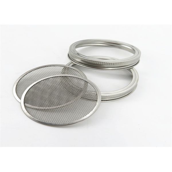 Sliver Stainless Steel Sprouting Lids Seed Sprouting Screen For Wide Mouth Mason Jars