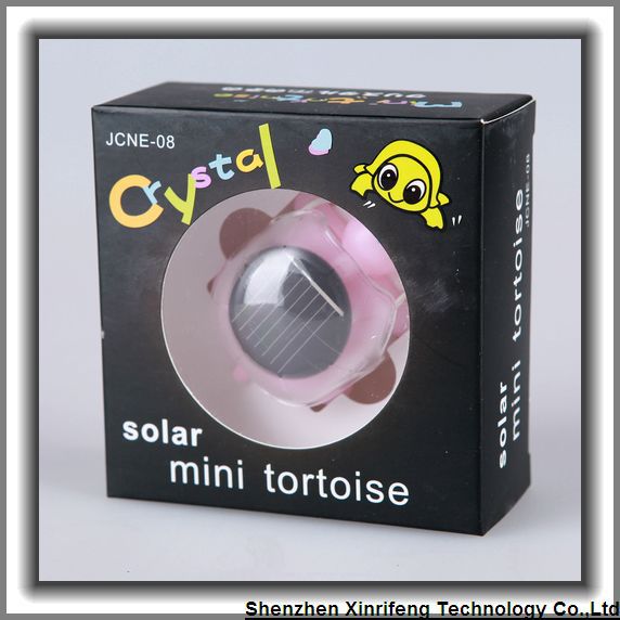Mini Solar Powered Tortoise Educational Toy Cute Plastic Turtle