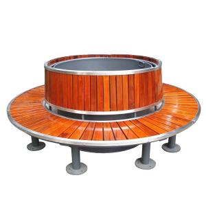 Wholesale Circular Curved Wood Round Tree Benches With Sandblasting Zinc Spraying Finish from china suppliers