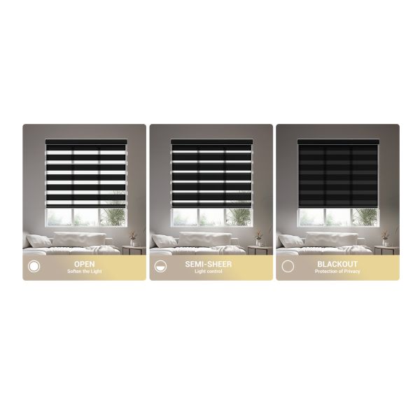 425GSM Blackout Zebra Blinds Fabric 200/250/300cm Day Night Window Blind Fabric 1 Roll