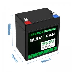 Wholesale Rechargeable 12V 8Ah LiFePO4 Battery LFP For Solar Power Lighting Power from china suppliers