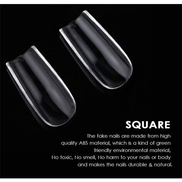 Artificial Full Cover Medium Almond Long Stiletto Shape Gel Tips Nail Box Kit 500pcs Nail Tips for DIY Nail Art