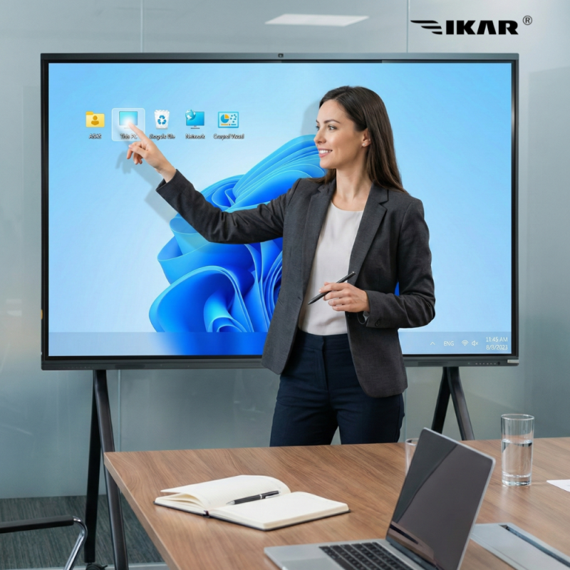 Interactive Touch Screen Whiteboard with 350 Cd/m² Brightness and 1.07 Billion Colors in 55-110 Inch Sizes for Modern Education
