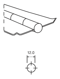 6MM Cylindrical Ceramic Welding Backing Ceramic Backing Tape
