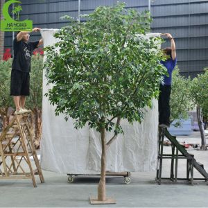 Factory Price Custom Large Green Ficus Tree Look Natural Fake Olive Tree