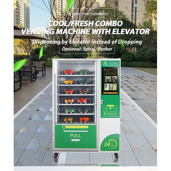 Shopping Mall Hospital Cooling System Refrigerated Wine Beer Automatic Drinks Cupcake Vending Machine