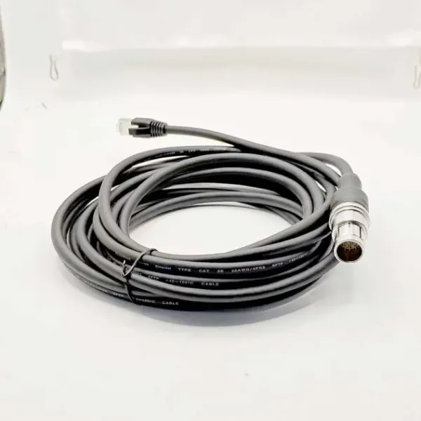 Labeled Braided Tube Harness with Rectangular Connectors, Metal Latch SCSI Rectangular Terminal Cable.