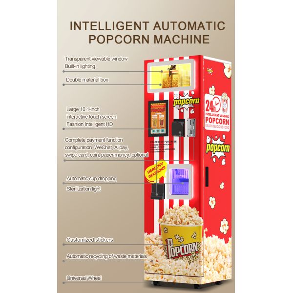 OEM ODM Popcorn king vending machine cup dropping automatically