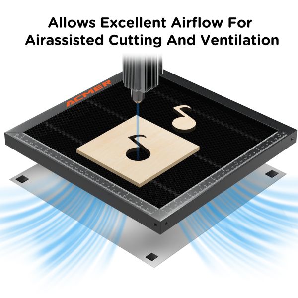 ACMER E10 Laser Honeycomb Bed 440*440mm,Low Maintenance Honeycomb Core Bed With Smooth Surface And Stability