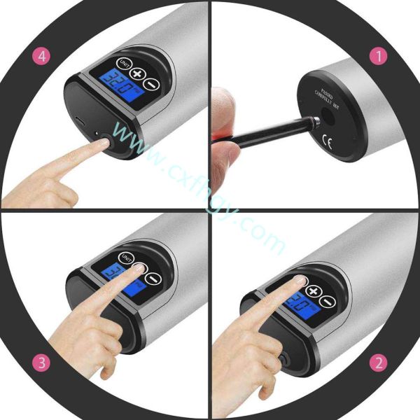 Cxfhgy 2000mAh Battery Air Compressor Car Portable Compresor Automatic Automobile Compressor LCD Screen Boat Pump De Ai
